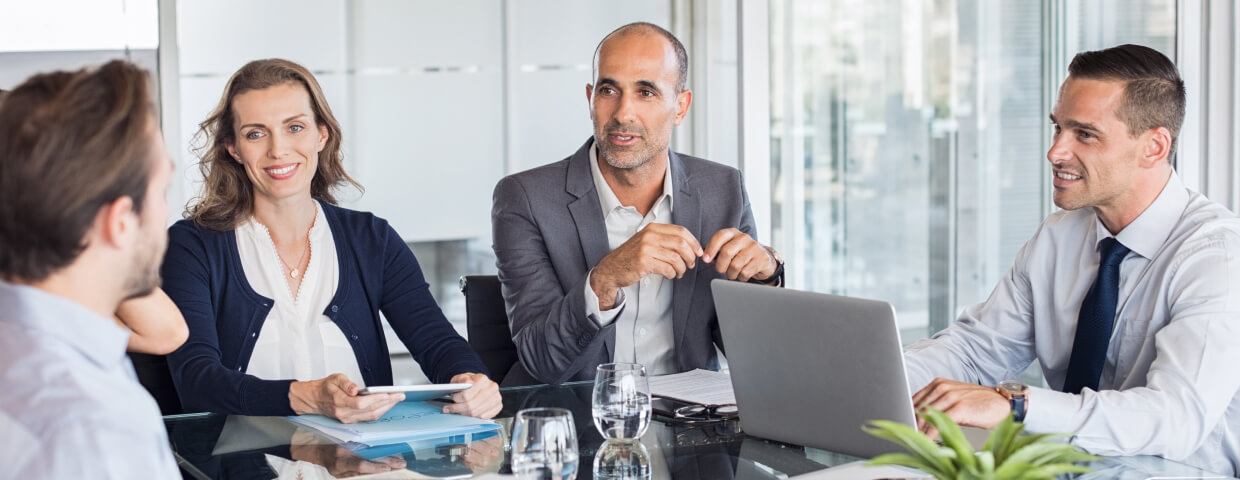 Group of business people at conference table