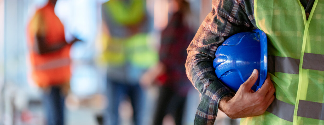 Group of workers in safety equipment