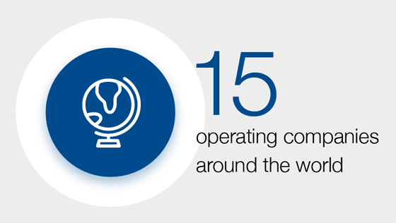 Graphic - 15 operating companies around the world